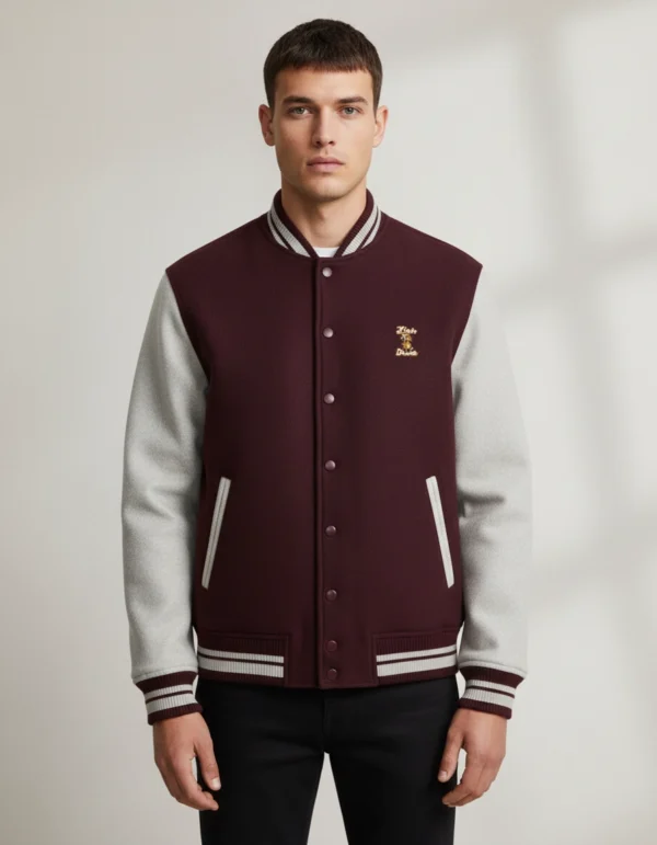 Unisex Varsity Maroon Jacket