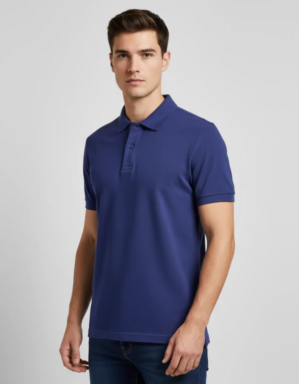Men's Polo Plain Royal Blue T-shirt